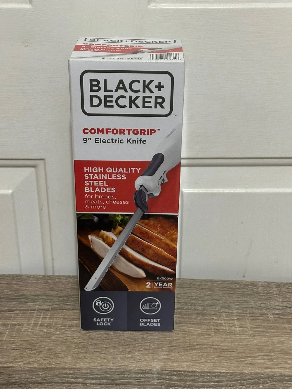 BLACK+DECKER Electric Knife 9” ComfortGrip Stainless Steel Blades New NIB